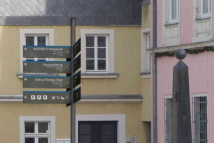 Wegweiser Tourist. Leitsytem Wegweiser Tourist. Leitsytem