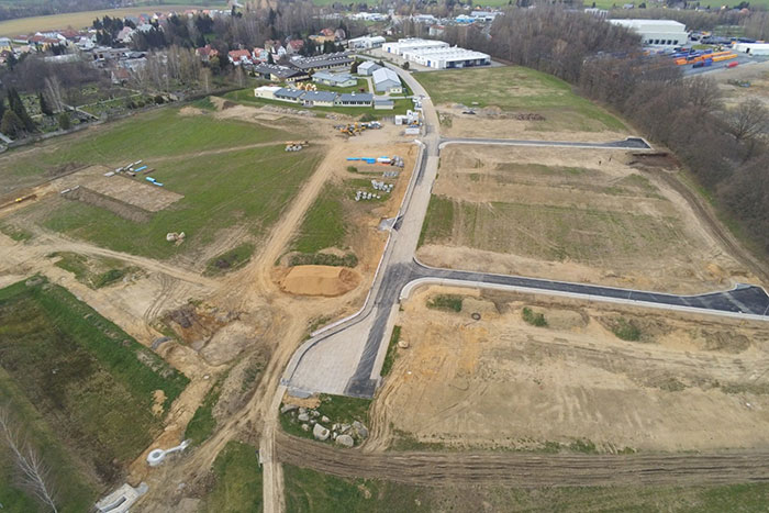 Blick auf das zukünftige Wohngebiet Heinrich-Hertz-Straße 