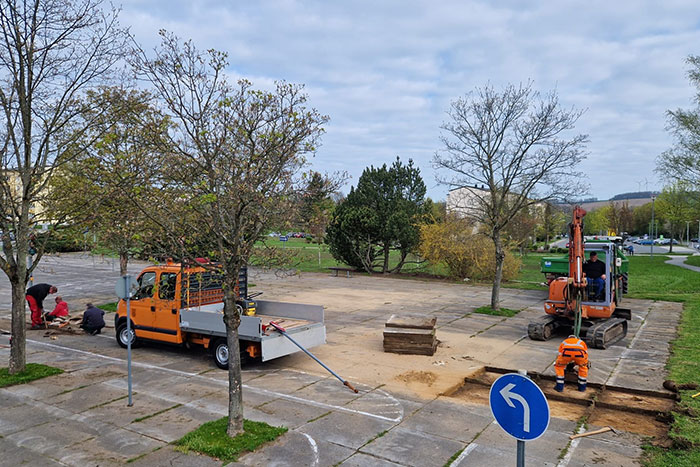 Vorrichten des Verkehrsübungsplatzes