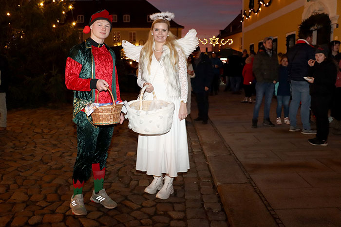 Weihnachtsengel und Weihnachtself
