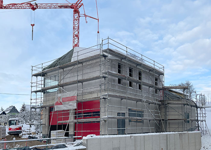 Rohbau Anbau Feuerwehrgerätehaus