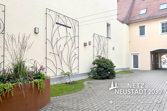 Blick auf die neu gestaltete Passage