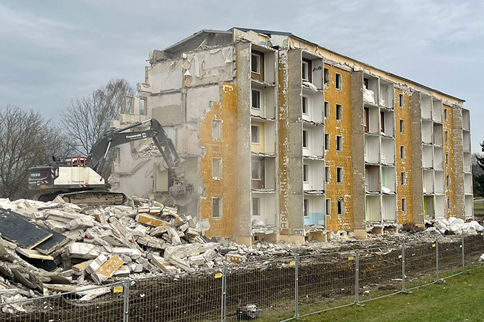 abgerissener Wohnblock abgerissener Wohnblock
