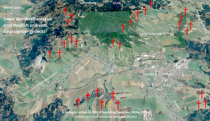 mögliche Standorte WEA