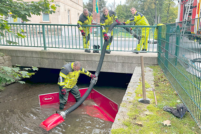 Aufbau Staustelle Biber Aufbau Staustelle Biber