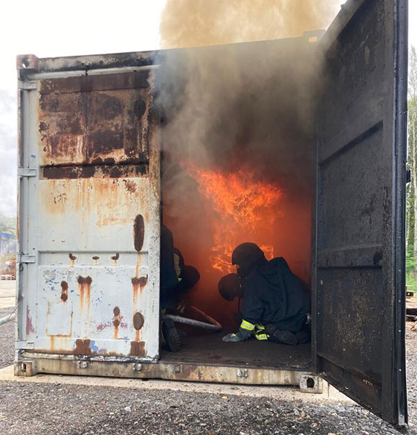 Brandübungscontainer