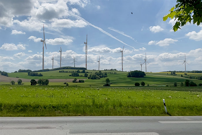 Blick von Rückersdorfer Straße