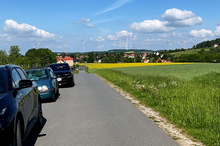 Blick Langburkersdorfer Landstraße