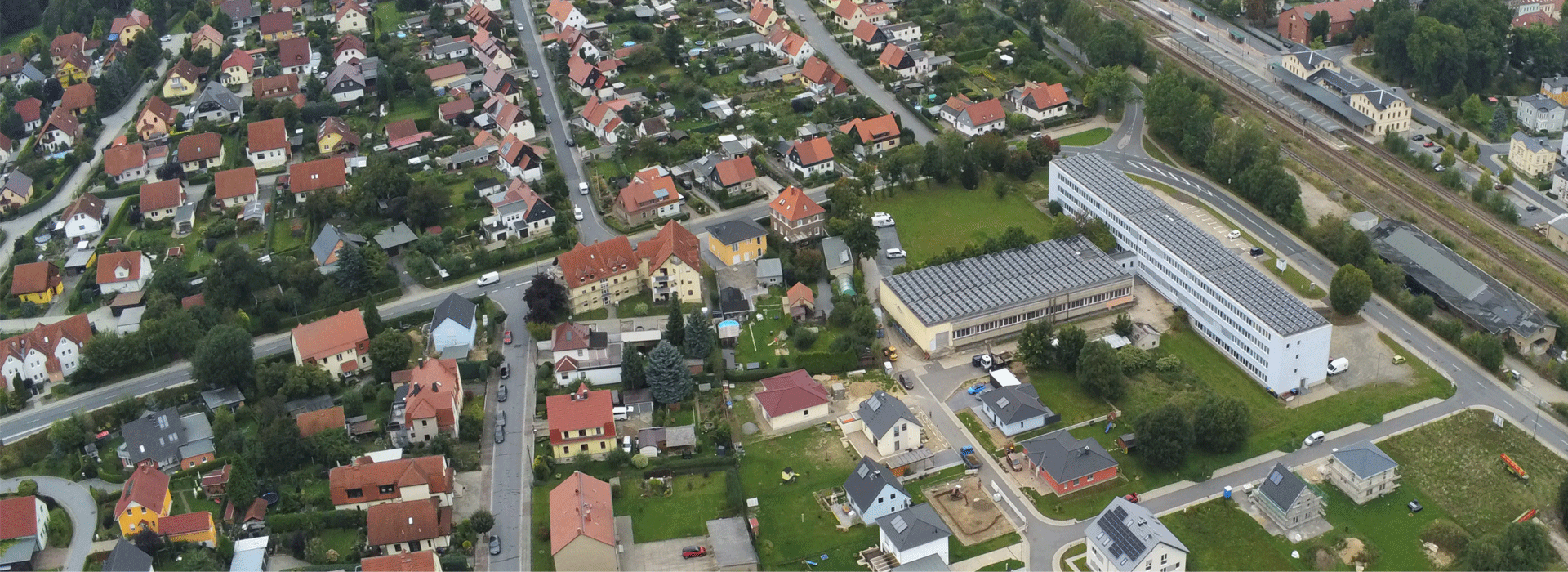 Blick auf das Wohngebiet Kastanienweg